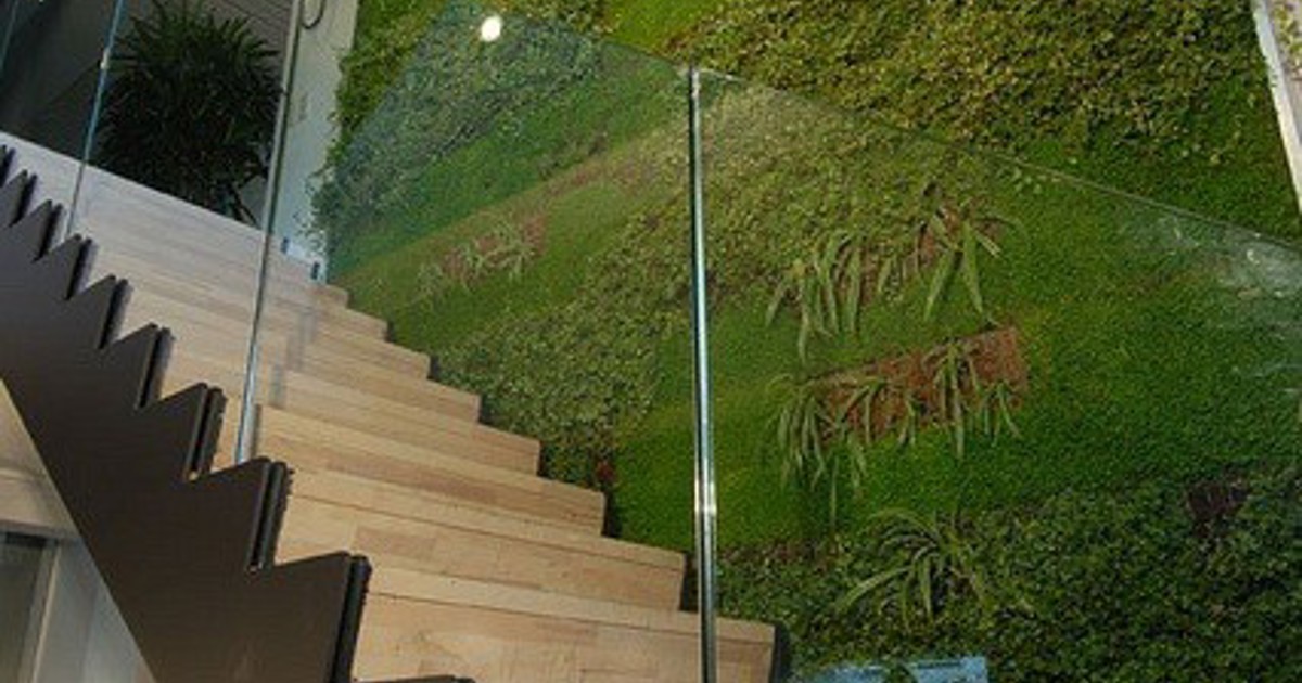 Groene Inkomhal Bezoekers zien groen in inkomhal De Boer Green Roof Solutions